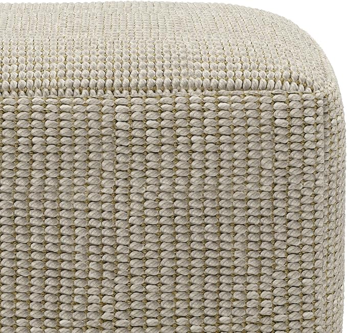 SIMPLIHOME Zelma Square Pouf – 18 inch Wide Upholstered PET Polyester Ottoman - Image 5