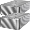 2 PCS Tall 8x3x1.5ft Galvanized Raised Garden Bed Outdoor, Metal Garden Bed by Mostmahes