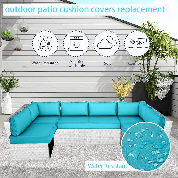 Outdoor Cushion Covers for Patio Furniture, Patio Cushion Covers Replacement - Image 5