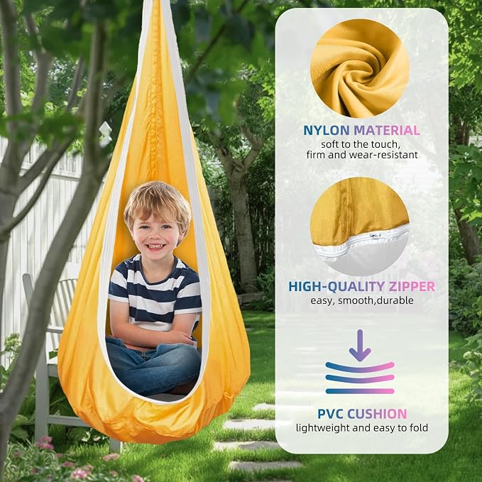 Kids Swing Seat Hammock Chair Indoor Outdoor Hanging Chair - Image 4