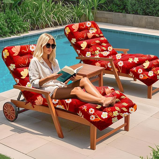 Outdoor Chaise Lounge Chair Cushion 75.1 x 22.8 x 4.7 Inches 100% Waterproof - Image 6