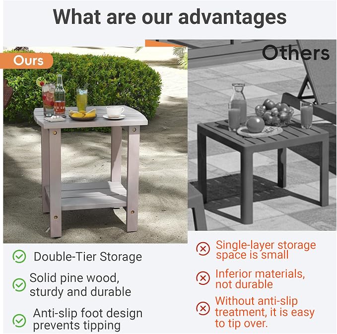 2-Tier Adirondack Side Table 17" - Image 7