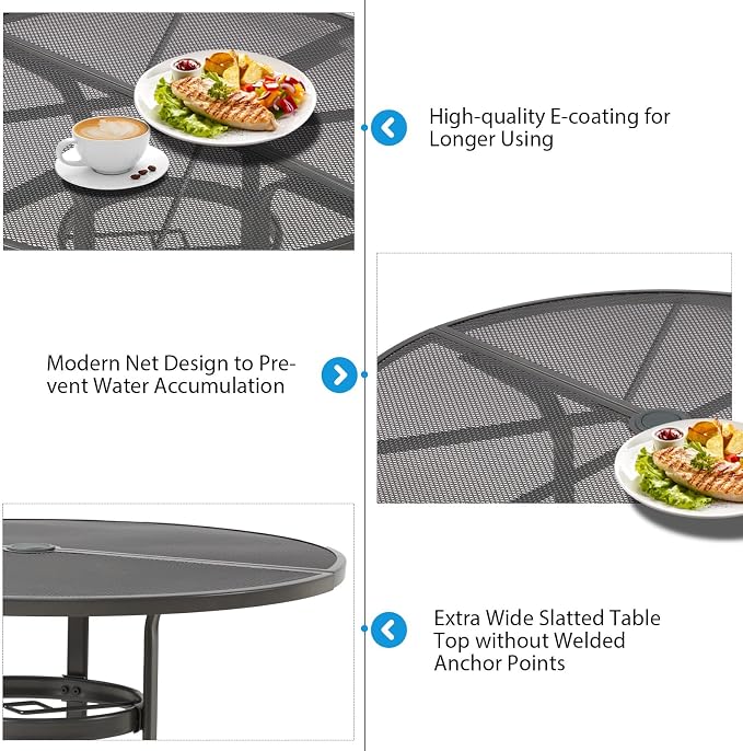 AECOJOY 5 Piece Patio Table and Chair Set - Image 4