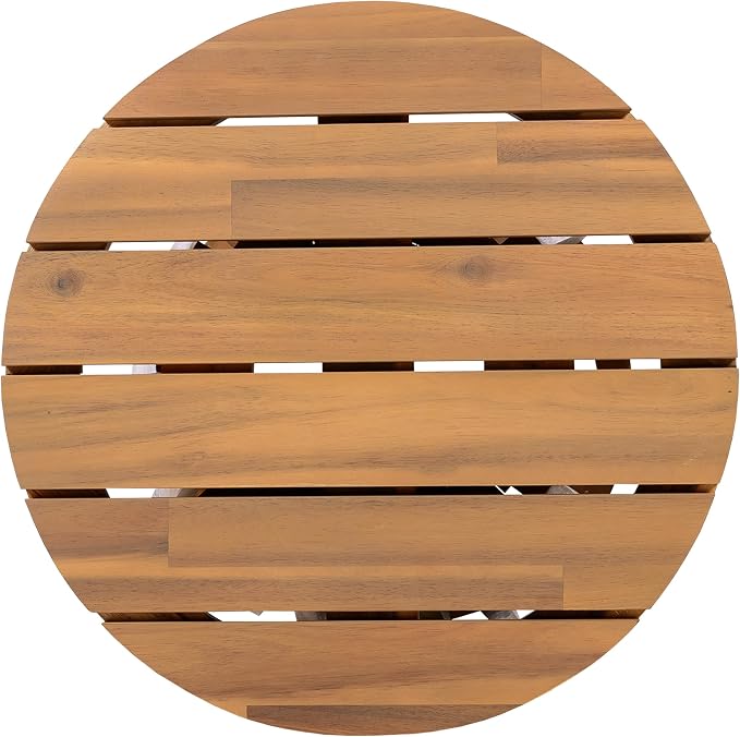 Christopher Knight Home Taki Acacia Wood Patio Coffee Table, Round Table - Image 8