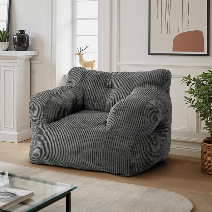 Pamapic 32" Bean Bag Chair, Single Sofa, Ultra Soft Dutch Velvet, Fluffy - Image 3
