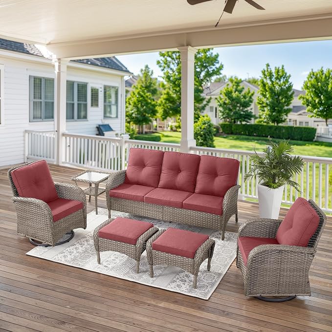 Belord Outdoor Ottomans for Patio Foot Rest - Image 8
