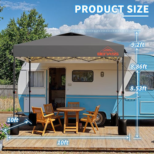 10x10 Pop Up Canopy, Easy Up Canopy Tent, Heavy Duty Tents - Image 2