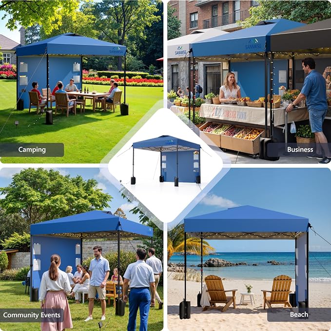 8X8 Pop Up Canopy Tent, Removable Pockets Sidewall - Image 9