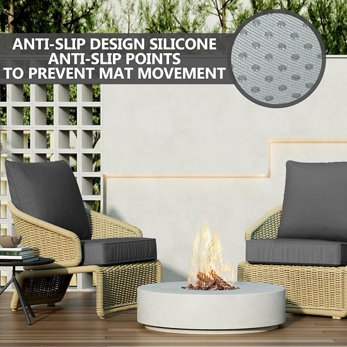 24" x 24" x 6" Outdoor Deep Seat Cushions Set - Image 6