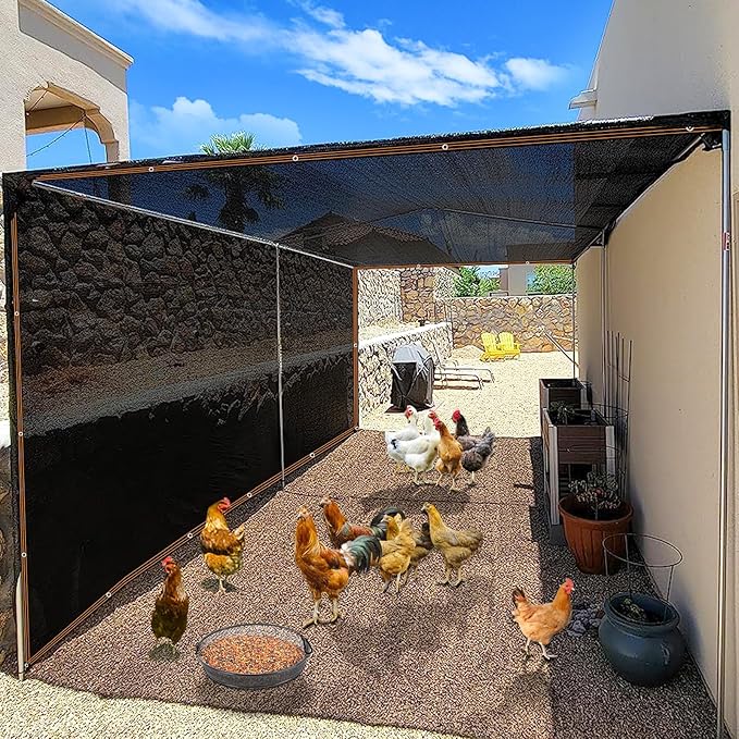 90% Black Shade Cloth for Patio, 4x6 FT Mesh Tarp Sun Shade Cloth - Image 8