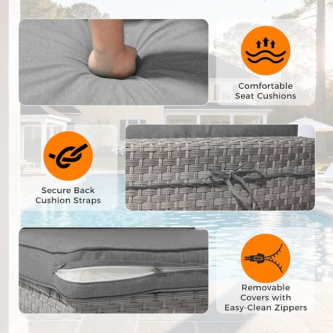 10-Seat Modern Patio Furniture Set - Image 7