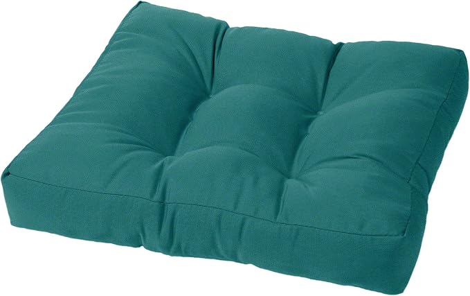Cushion Source Tufted Ottoman Cushions, Sunbrella Peacock by CushionSource