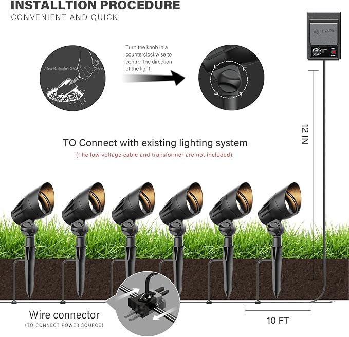 Malibu 50 Watt Floodlight Landscape Lights Outdoor Spotlight Waterproof Path - Image 7