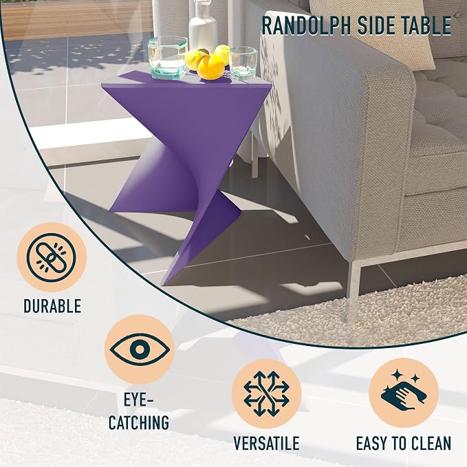 LeisureMod Modern Purple Accent Side Table - Image 4