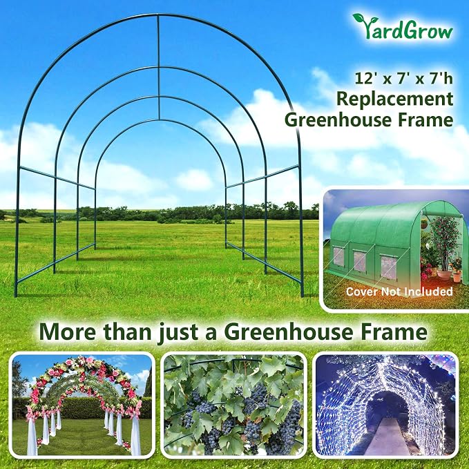 YardGrow Large Garden Support Arch Frame Climbing Plant Arch Arbor - Image 7