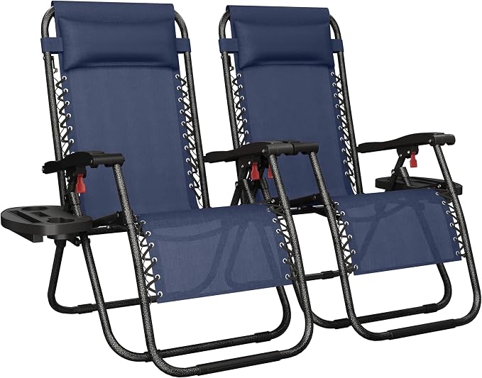 Yaheetech Zero Gravity Recliners Outdoor Adjustable Folding Reclining Lounge by Yaheetech