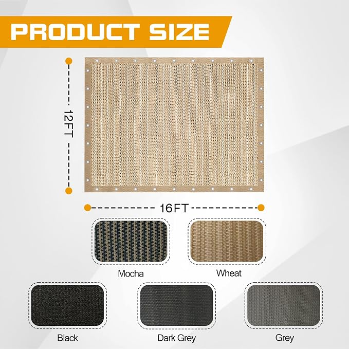 12'x 16' Pergola Shade Cover - Image 2