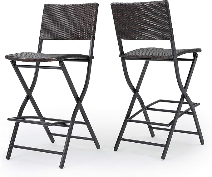 Christopher Knight Home Margarita Outdoor Wicker Barstools, 2-Pcs Set by ChristopherKnightHome