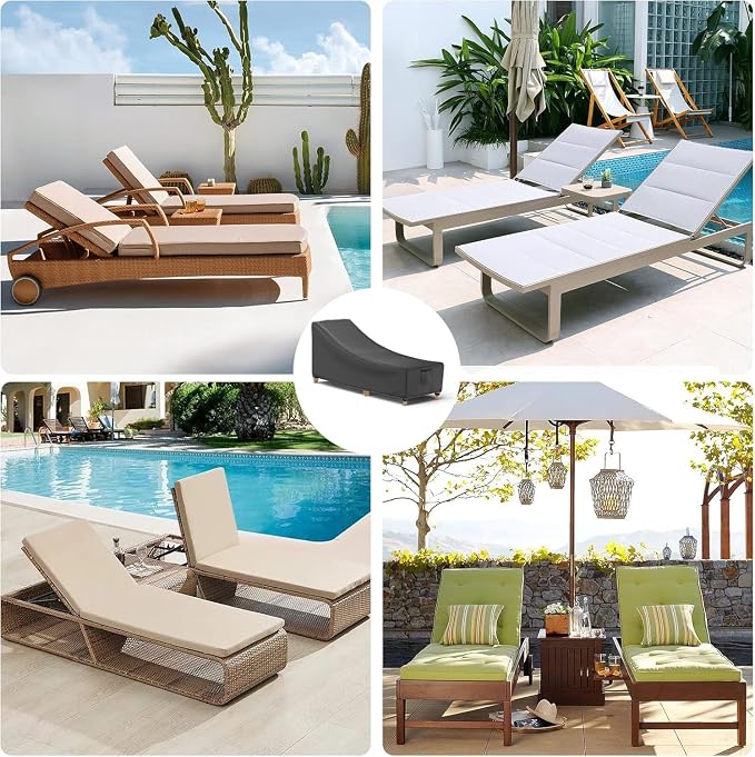 Mrrihand Chaise Lounge Cover, Patio Furniture Covers, Patio Lounge Chair Cover - Image 7