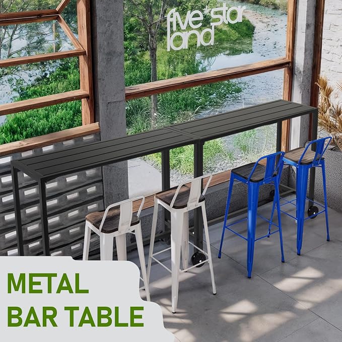 Outvita Outdoor Bar Table, Bistro Rectangle - Image 8