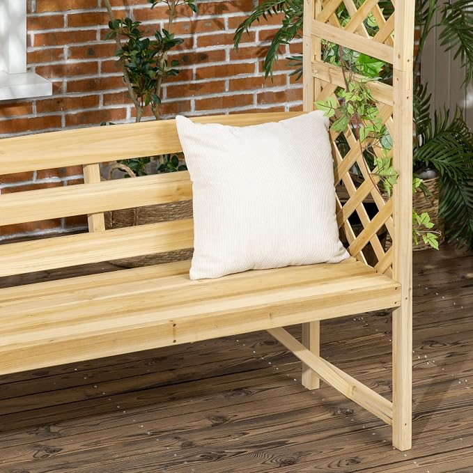Outsunny Patio Garden Bench Arbor Arch - Image 9