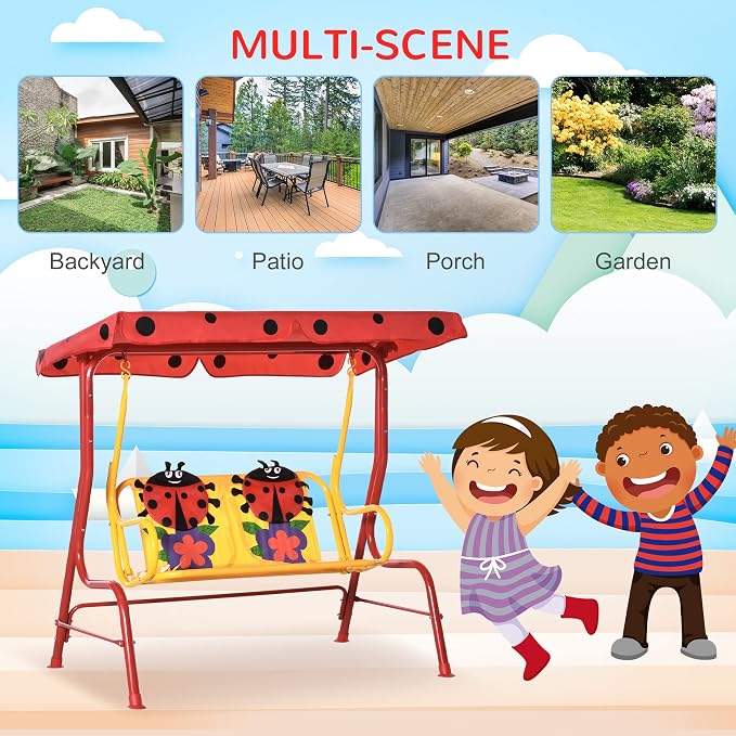 Outsunny Porch Swing for Kids - Image 5