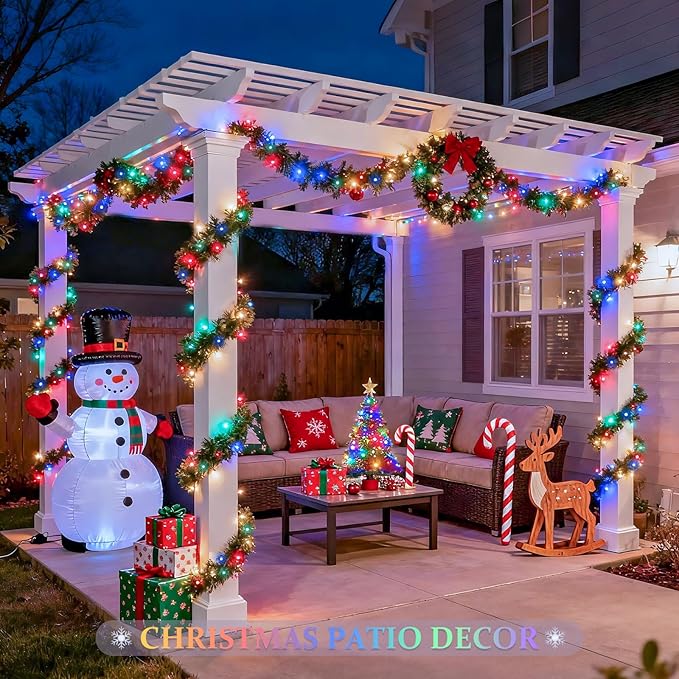 JMEXSUSS 2 Pack Solar Christmas Lights Outdoor Waterproof, Each 33FT 100 LED - Image 4
