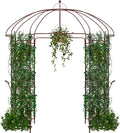 HAPPYGRILL Birdcage Shape Garden Arbor, 7 x 8.4 ft Heavy Duty Metal Garden by HAPPYGRILL
