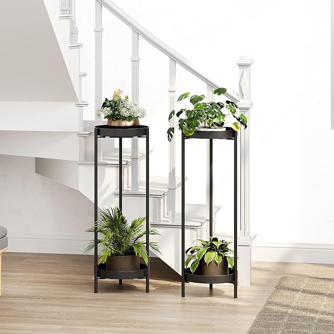 Metal Black Tall Plant Stand Indoor or Outdoor - Image 7