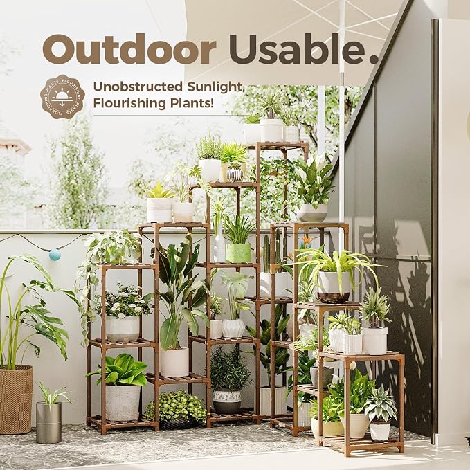 BamWorld Tall Plant Shelf Stand - Image 4