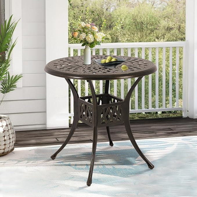 Patio Dining Table, Cast Aluminum Patio Table - Image 3