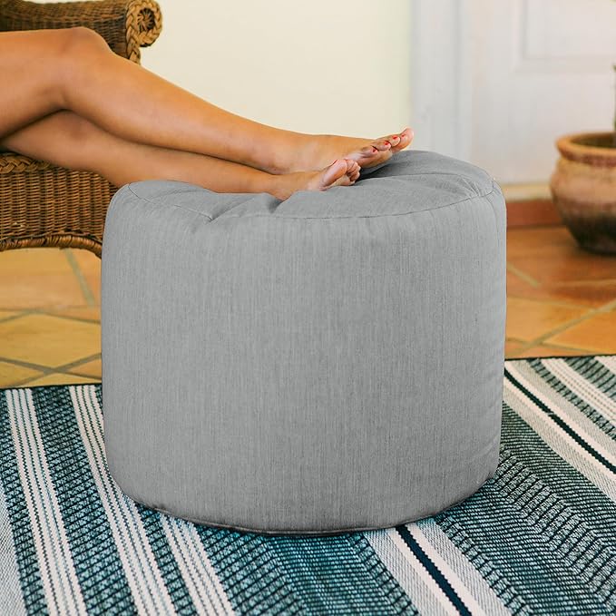 Jaxx Spring Outdoor Ottoman/Side Table, Premium Sunbrella - Image 5