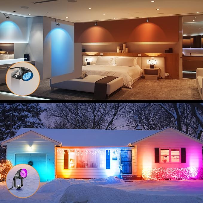 1500LM LED High Brightness Outdoor Landscape Lighting 15W RGBCW Color Changing - Image 5