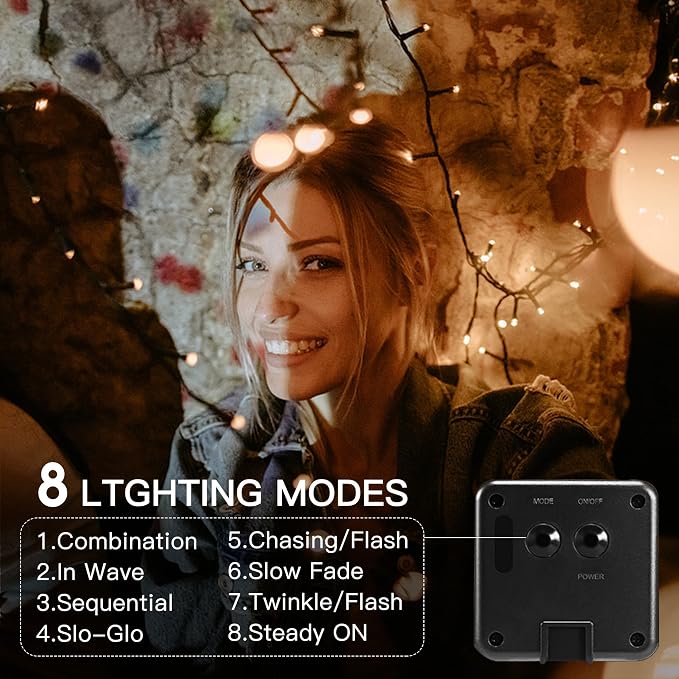 Solar String Lights Outdoor，2 Pack 79FT 200 LED Waterproof Solar Christmas - Image 2