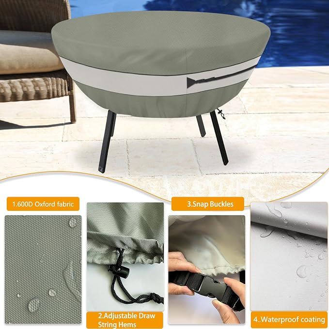 Round Patio Table Cover, Suitable - Image 4