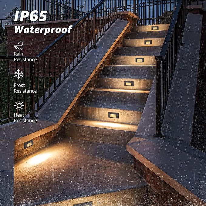 SUNVIE Low Voltage Step Lights Outdoor 5W LED Stair Lights - Image 4