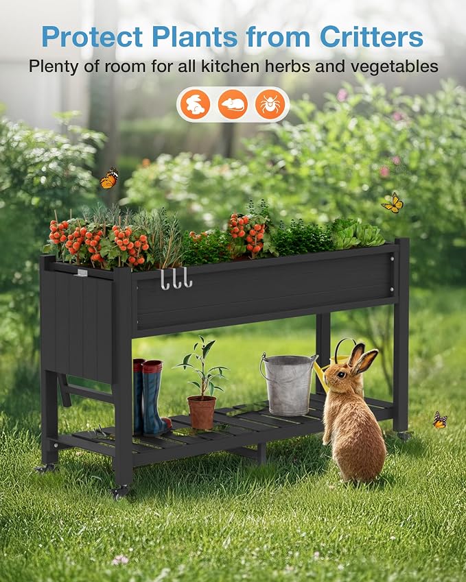 YEFU Raised Garden Bed with Legs: 57x18x30in Weight Capacity 400lb - Image 6