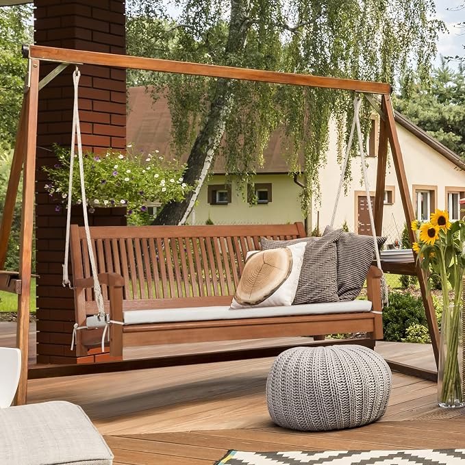 Tangkula 2 Person Hanging Porch Swing, Outdoor Bench Swing - Image 2