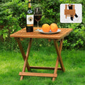 Idzo Mira Acacia Wood Folding Bistro Side Table Outdoor, 19.5 Inch x 19.5 Inch by Idzo