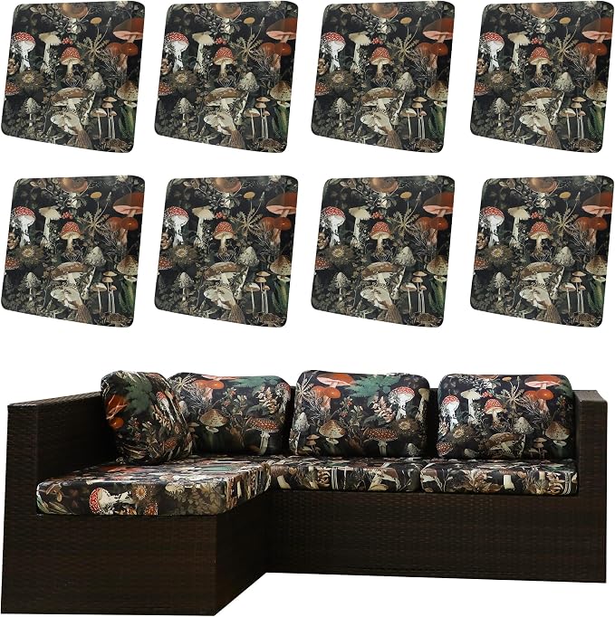 Outdoor Cushion Covers Set, Replacement by SUKAIKEQA