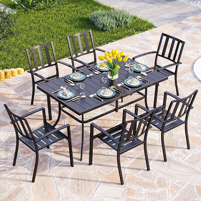 PHI VILLA 7 Piece Outdoor Dining Set - Image 2