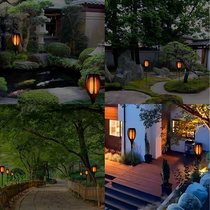 4 Pack Outdoor Solar Flame Light, Solar Lights Outdoor - Image 8
