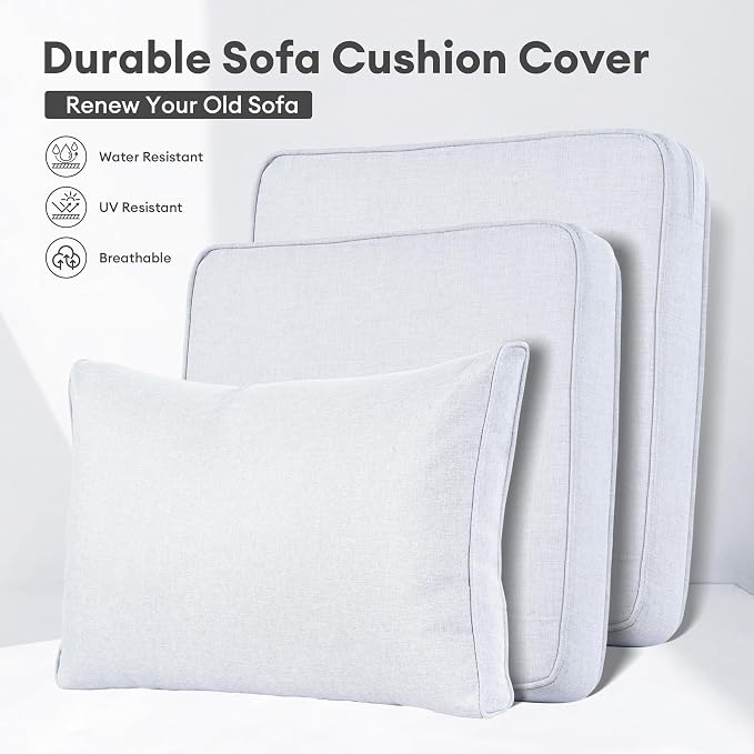 ovios Patio Cushion Covers, Waterproof Cushion Cover - Image 3