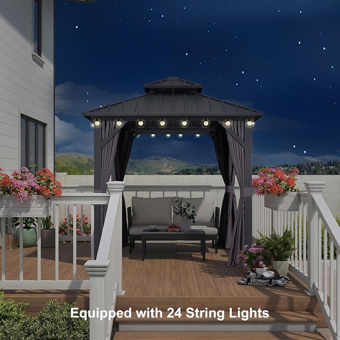 PURPLE LEAF 8'x8' Hardtop Gazebo - Image 2