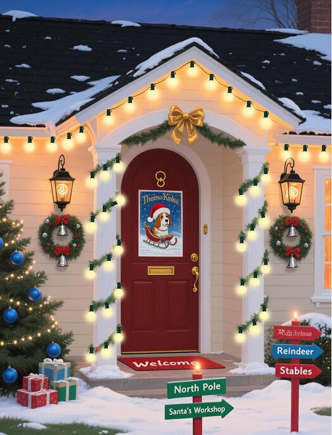 25Ft Outdoor Christmas Lights, Dimmable G40 LED Patio String Lights - Image 4