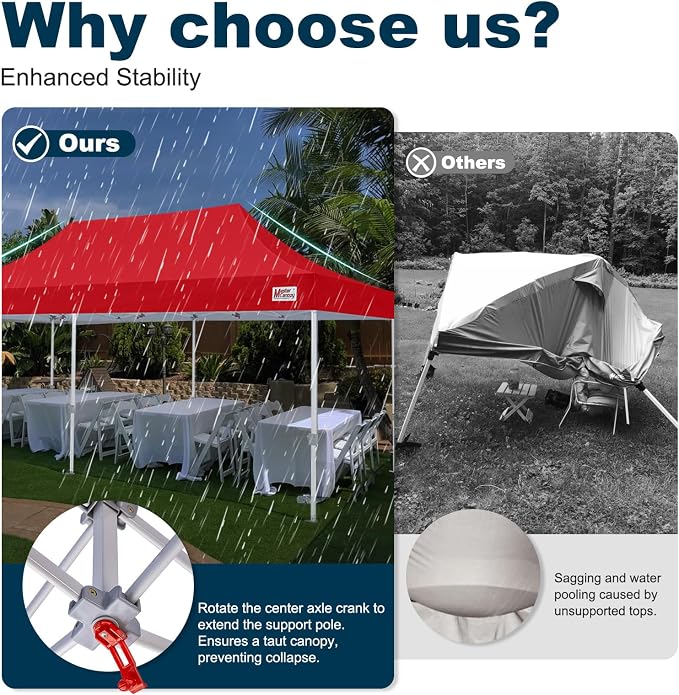 MASTERCANOPY Pop Up Canopy Tent Commercial Grade 10x20 Instant Shelter - Image 2