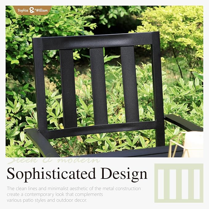 Sophia & William Patio Table and Chairs Set, Outdoor Dining Set - Image 4