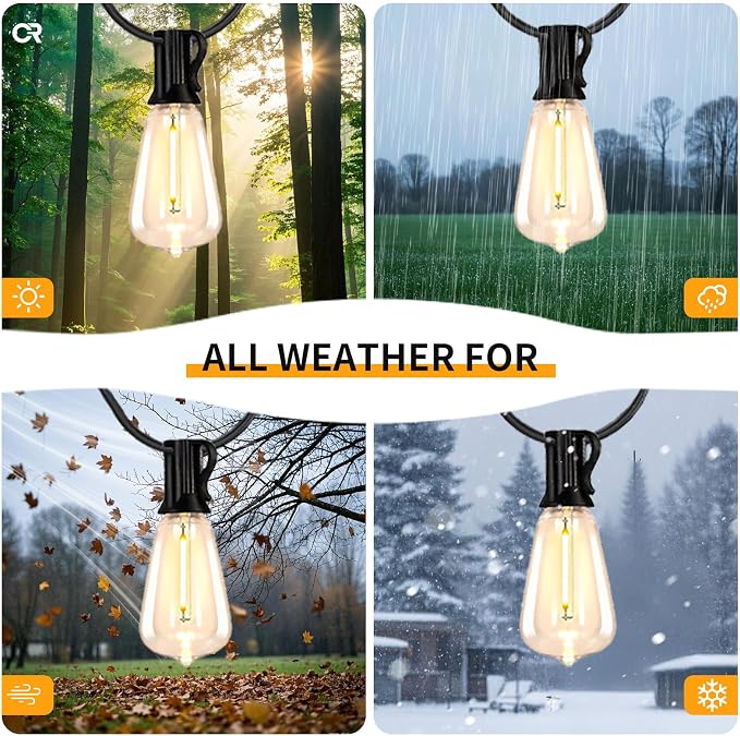 50FT Solar String Lights Outdoor Waterproof - Image 5