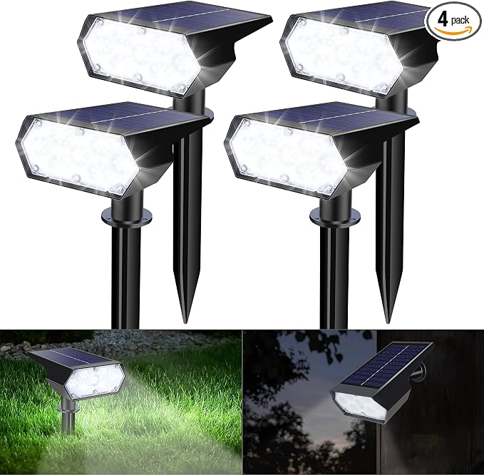 LYHOPE Solar Spot Light Outdoor, 49 LED Lights by LYHOPE