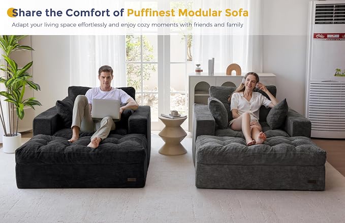 MAXYOYO Modular Sectional Chaise Lounge Sofa, Upholstered Lounge Chair - Image 4
